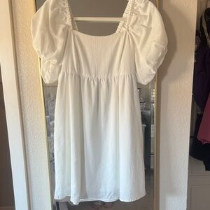 BP White Puff Sleeve Dress